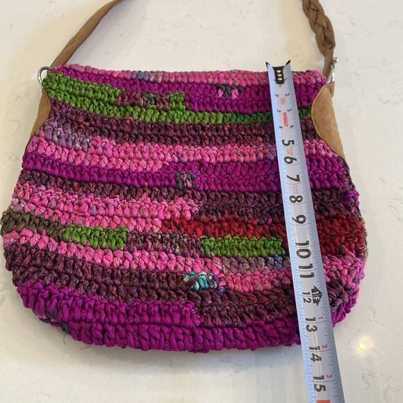 Chan Luu Handcrafted Woven Silk Multicolor Bright Woven Shoulder Bag - Picture 3 of 8